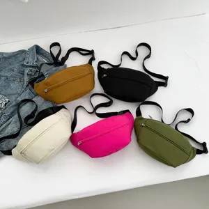 Borsa a Tracolla Casual in Nylon da Donna Minimalista Tinta Unita Borsa da Petto Moda Versatile Marsupio Quotidiano da Viaggio