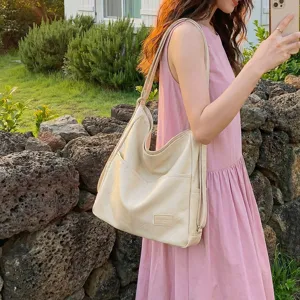 Autumn vintage women tote bag casual large capacity shoulder bag fashionable 2026 new style