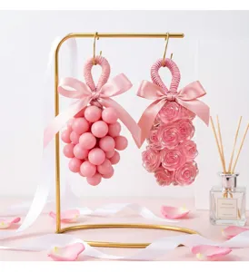 3D raisin et rose savon artisanal moule silicone bougie parfumée décoration suspendue