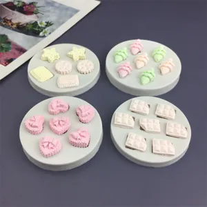 Miniature dessert silicone molds set for DIY baking, chocolate, resin and craft making.