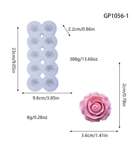 Moule en silicone rose 3D outil de fabrication de bougie de savon bricolage spécification