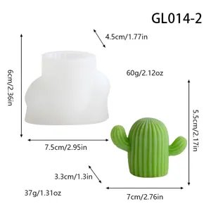 Silicone succulent plant mold for DIY scented candles, soaps, and aroma diffuser stones.