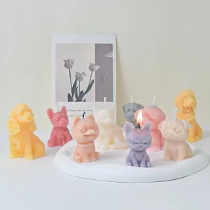 3D Puppy Silicone Mold Set Dog Shaped Scented Candle Gypsum DIY Mold Fondant Chocolate Baking Cake Decoration Craft Tools