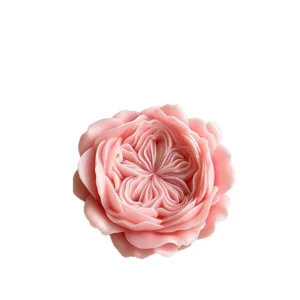 Pink David Austin rose silicone mold 3D flower scented candle handmade soap tools