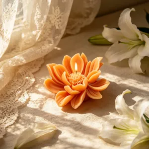 3D Lotus Flower Silicone Mold For DIY Scented Candle Handmade Soap Fondant Chocolate Cake Mold Flexible Resin Clay Craft Tool
