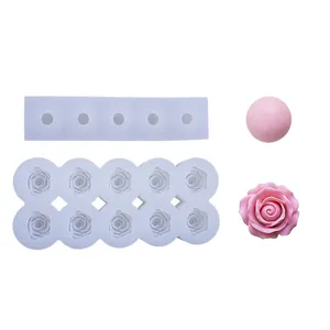 Moule en silicone fleur de rose 3D DIY gâteau fondant savon artisanal bougie outil de fabrication