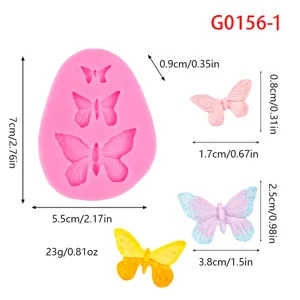 Silicone butterfly mold 3D texture fondant cake chocolate decoration DIY handmade soap tool