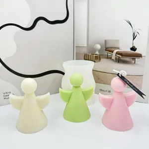 3D Cute Little Angel Silicone Mold DIY Aromatherapy Candle Gypsum Craft Making Home Decor