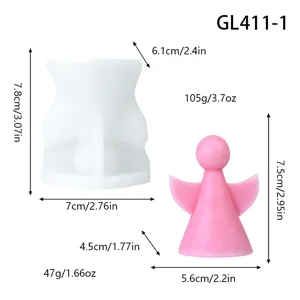 3D Little Angel Silicone Mold Aromatherapy Candle Gypsum Diffuser Stone DIY Craft Making Tool
