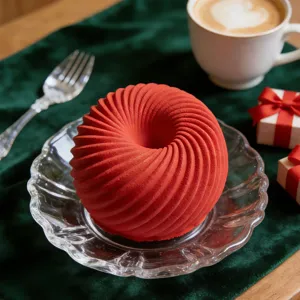 Moule à Gâteau Mousse Pomme en Silicone de Qualité Alimentaire Fruit 3D Spirale Moule à Dessert Chocolat Pudding Glace Outils de Pâtisserie