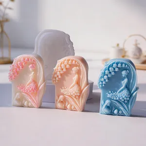 Lily of the Valley Fairy Silicone Mold 3D Girl Candle Mold Aroma Stone Soap Making