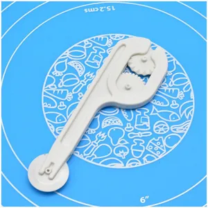 DIY Baking Tool Blue Plastic Roller Cutter For Cookie Pastry Pizza Fondant Crimping Wheel Knife Kitchen Baking Accessories