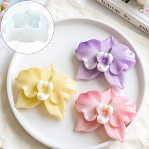 3D Phalaenopsis Orchid Silicone Mold For Scented Candle Handmade Soap Resin Gypsum Decorative Flower Mold DIY Craft Baking Tools