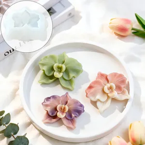 3D Orchid Silicone Mold for Candle Making Handmade Soap DIY Epoxy Resin Craft Decor