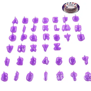 Violette Kunststoff Buchstaben und Zahlen Keks Ausstecher Set fur Kuchen Dekoration Backen.