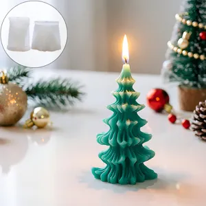 Moule à bougie en silicone sapin de Noël 3D et cire parfumée pour décoration de fête