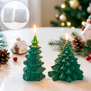Moules à bougies en silicone en forme de sapin de Noël et bougies parfumées DIY art