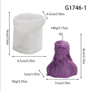 Abstract resting face silicone mold and candle set for DIY aromatherapy crafts making.