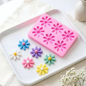 Stampo in silicone a margherita a 6 fori per torta al cioccolato e decorazione artigianale.