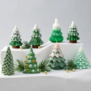 Ensemble de moules en silicone pour bougies de sapin de Noël décorations de table