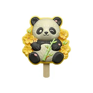 Moule à Glace 3D Panda en Silicone de Qualité Alimentaire Machine à Popsicles Moule DIY Outil de Cuisine Pâtisserie