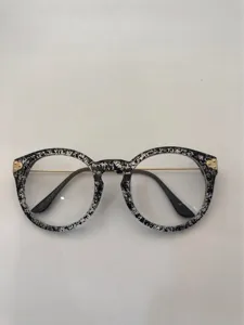 Retro Large Frame Metal Glasses For Women Men Literary Style Anti-Blue Light Plain Glasses Myopia-Ready Optical Frame Fashion Eyewear