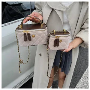 Bolso de hombro acolchado retro neceser estilo clásico mujer moda bolso cruzado elegante