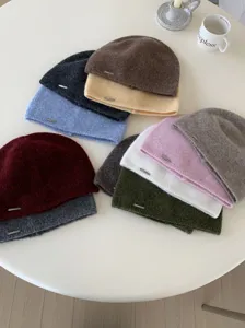 Comodi berretti in maglia da donna, autunno inverno cappelli slouchy tinta unita giornalieri.