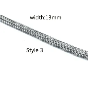 Stainless steel dragon scale chain necklace 13mm width fashion punk jewelry accessory