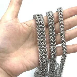 Stainless steel dragon bone chain necklace thick heavy punk rock link jewelry for men fashion