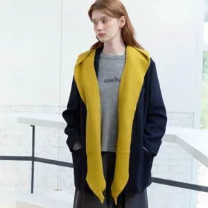 Cozy winter knitted shawl scarf integrated warm soft versatile fashion design casual daily wear.