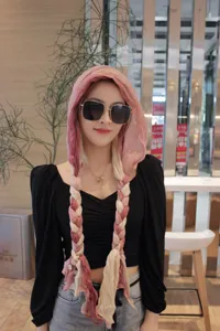 Women knit braided hood scarf stylish tassel headwrap fashion casual daily wear item