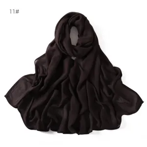 Solid dark brown modal rayon scarf detail, soft draped texture fabric for women.