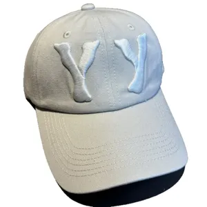 Classic white washed baseball cap featuring unique 3D bone letter embroidery for daily wear.