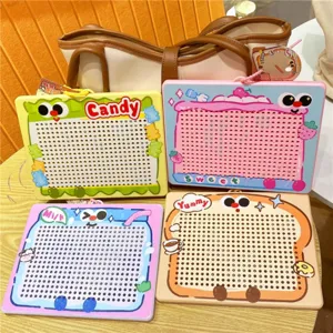 Schattig magnetisch tekenbord Toast Melk Cartoon Speelgoed Sleutelhanger decompressie