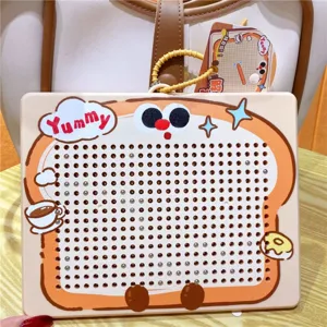 Schattige toast magnetische tekenbord sleutelhanger 384 kralen decompressie speelgoed