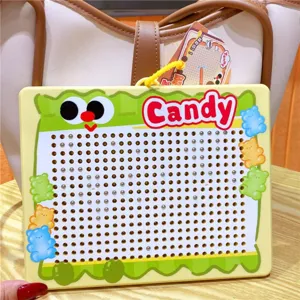 Magnetisch tekenbord met stalen balletjes toast vorm schattig speelgoed anti stress