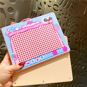 Magnetisch tekenbord speelgoed voor kinderen, schattig aardbei roze ontwerp, draagbaar leuk.