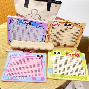 Schattig magnetisch staalbal tekenbord toast melk snack speelgoed sleutelhanger