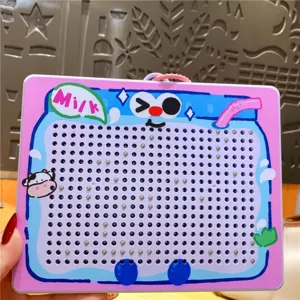 Schattig melkpak magnetisch tekenbord, draagbare antistress sleutelhanger voor kinderen.
