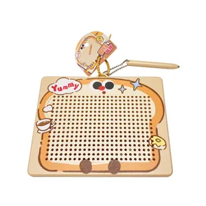 Schattig toast magnetisch tekenbord sleutelhanger 384 kralen antistress speelgoed mini schetsblok