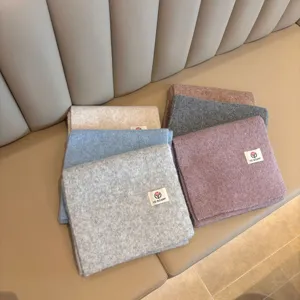 Winter warm knitted wool scarf set, soft multi-color winter neck warmer for women and men.