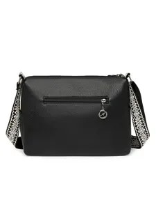 Soft leather women shoulder cross-body bag, large capacity litchi grain minimalist handbag.