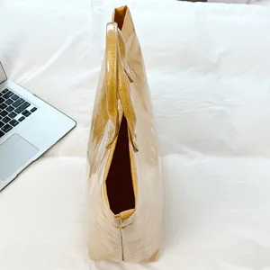 Grande borsa tote in PVC impermeabile, elegante borsa a mano coreana per lo shopping quotidiano.