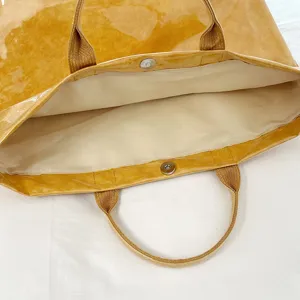 Borsa tote in PVC impermeabile stile coreano grande capacità per donne borsa da shopping.
