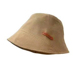Chapeau bob en toile kaki pour femme, chapeau de soleil d'ete decontracte a petit bord chic.