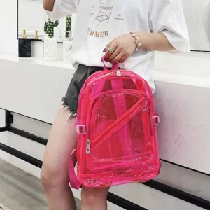 Summer waterproof transparent backpack clear PVC jelly school bag for students and daily use