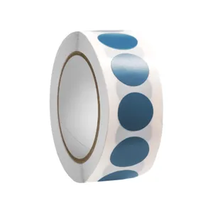 Rouleau d'etiquettes autocollantes rondes a points bleus petits autocollants de classification