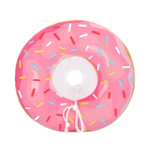 Cute donut pet recovery collar soft elizabethan cat dog anti-licking cone healing sweet
