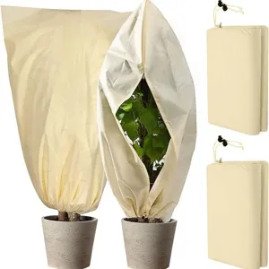 Plant frost protection cover winter freeze protection non-woven tree plant cover with zipper